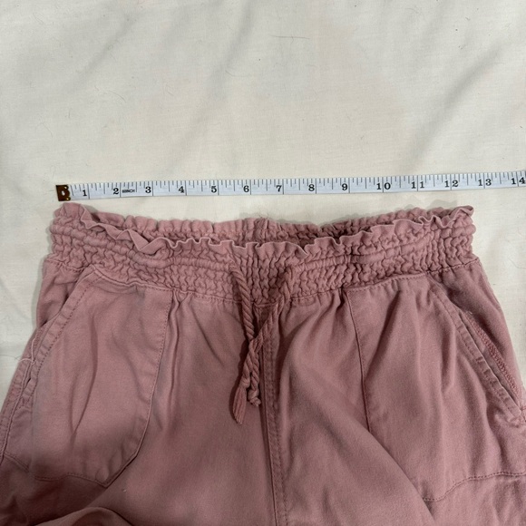 CI SONO Linen Collection Pink Mauve Linen Blend Drawstring Pants Size Large - Picture 7 of 9